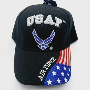 USAF Black Cap with Embroidered Design
